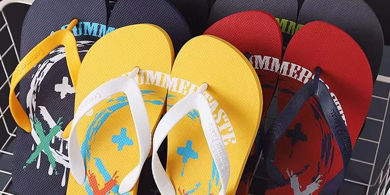 Custom Outdoor Anti-Slip Men Rubber Flip Flops