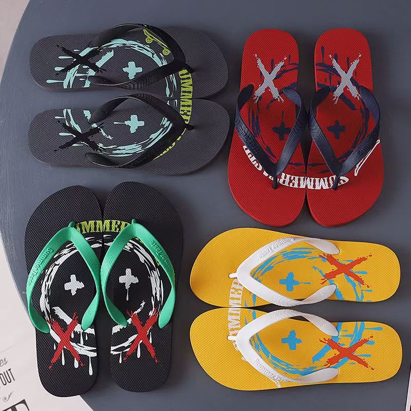 Custom Outdoor Anti-Slip Men Rubber Flip Flops