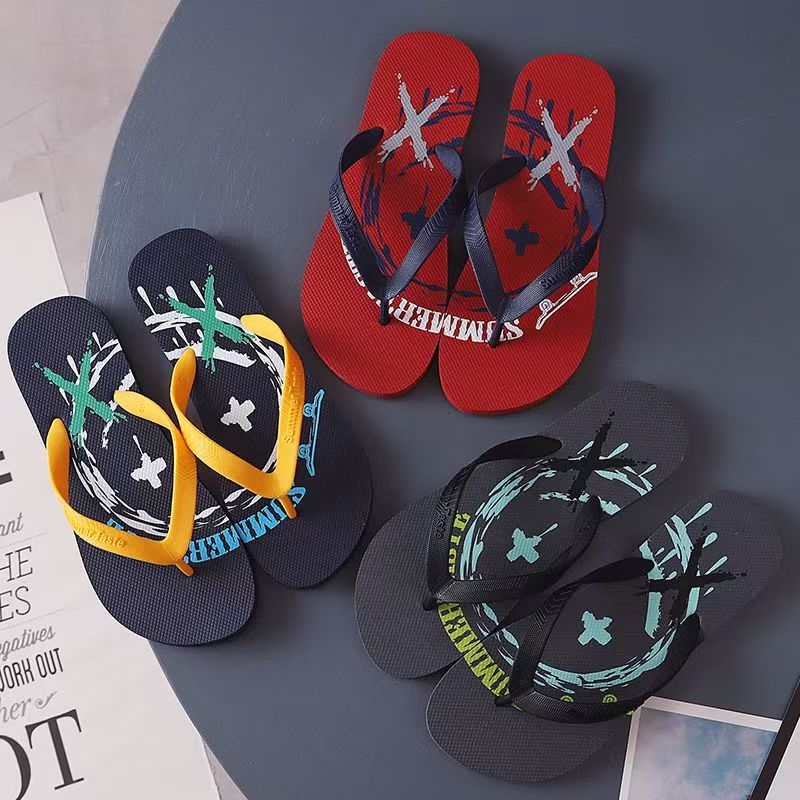 Custom Outdoor Anti-Slip Men Rubber Flip Flops