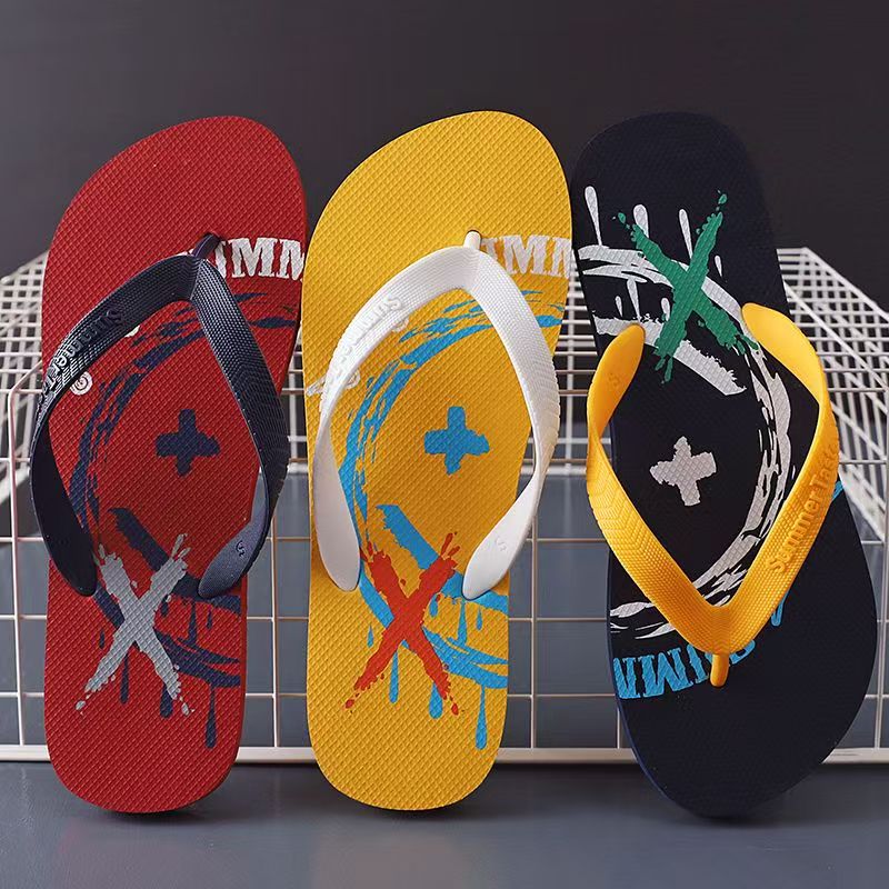 Custom Outdoor Anti-Slip Men Rubber Flip Flops