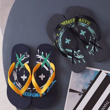 Custom Outdoor Anti-Slip Men Rubber Flip Flops