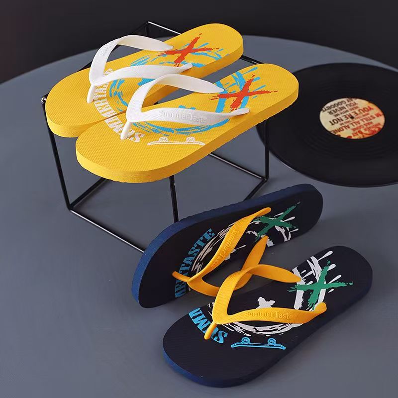 Custom Outdoor Anti-Slip Men Rubber Flip Flops